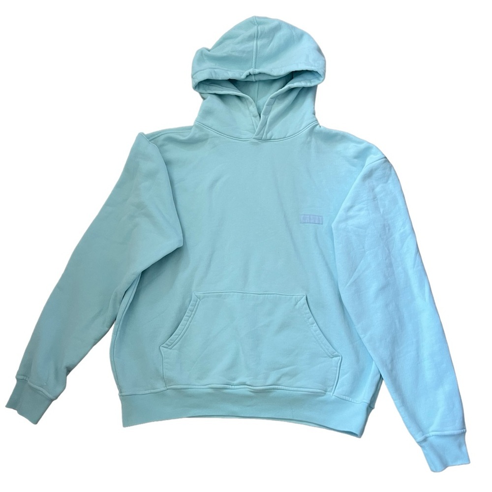 Set Active Oversized Heavyweight Hoodie Sweatshirt Light Turquoise Size Small - Picture 2 of 9